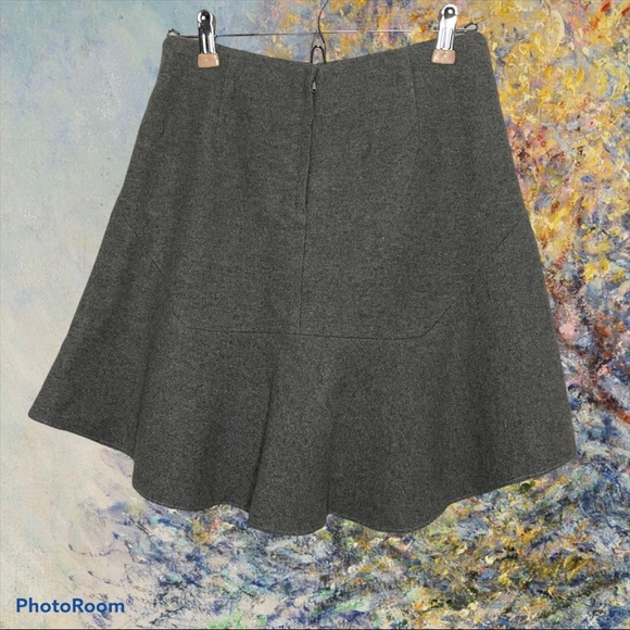 Madewell Atelier Gray Wool Blend Skirt - Picture 4 of 15